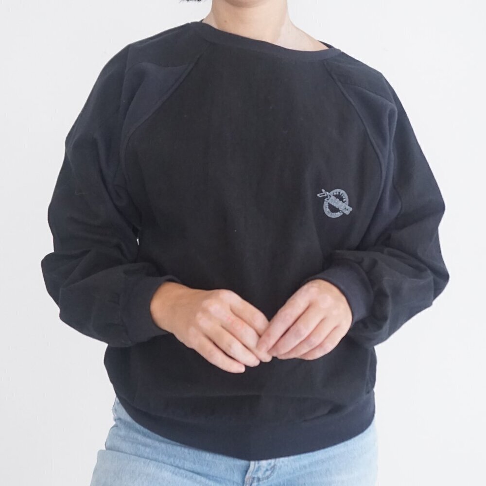 Vintage '90S Black Brooks Active Sportswear Long Sleeve Lightweight Sweater L - Picture 2 of 11